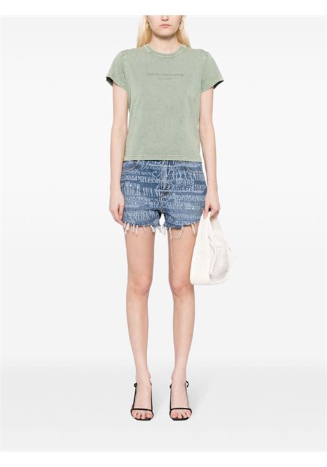 Shorts Bite denim con stampa in blu - donna ALEXANDER WANG | 4DC2244308473